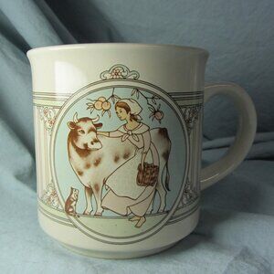 14 oz mug 1988 Enesco milk maid Arlene & Tim Fabrizio vintage (w1566)